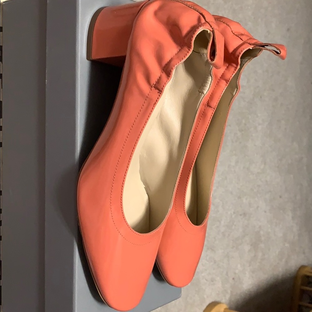 Everlane “The Day Heel” Lt Coral Patent Leather